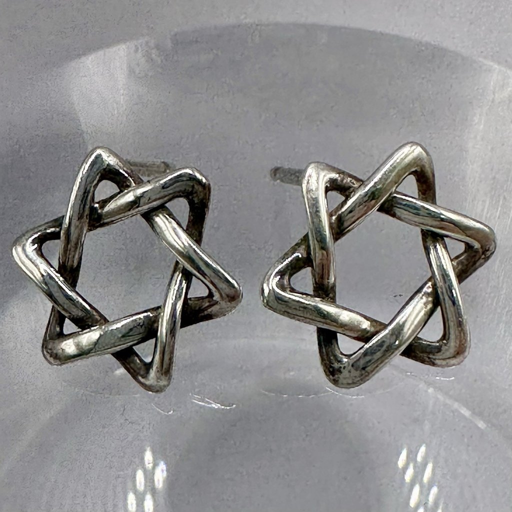Tiffany & Co Star Of David Stud Earrings Elsa Peretti Spain 925 Six Point Star